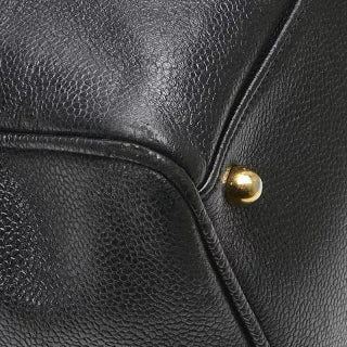 シャネル ココマーク ボストンバッグ ショルダーバッグ 2WAY ブラック キャビアスキン レディース CHANEL 【中古】