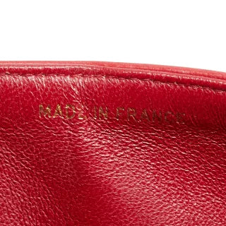 シャネル マトラッセ23 ダブルフラップ ココマーク チェーン ショルダーバッグ レッド ラムスキン レディース CHANEL 【中古】