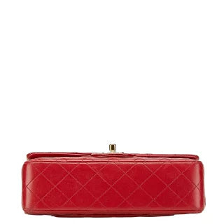 シャネル マトラッセ23 ダブルフラップ ココマーク チェーン ショルダーバッグ レッド ラムスキン レディース CHANEL 【中古】