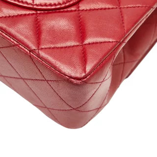 シャネル マトラッセ23 ダブルフラップ ココマーク チェーン ショルダーバッグ レッド ラムスキン レディース CHANEL 【中古】