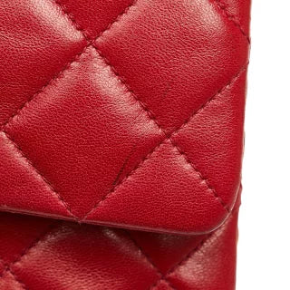 シャネル マトラッセ23 ダブルフラップ ココマーク チェーン ショルダーバッグ レッド ラムスキン レディース CHANEL 【中古】