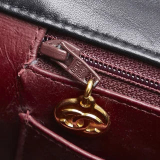 シャネル ココマーク マトラッセ30 シングルフラップ チェーンショルダーバッグ ブラック ゴールド金具 ラムスキン レディース CHANEL 【中古】