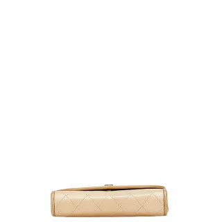 シャネル マトラッセ ココマーク 斜め掛け チェーン ショルダーバッグ ベージュ ラムスキン レディース CHANEL 【中古】