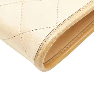 シャネル マトラッセ ココマーク 斜め掛け チェーン ショルダーバッグ ベージュ ラムスキン レディース CHANEL 【中古】