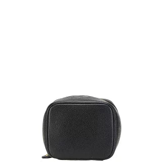シャネル ココマーク バニティバッグ A01998 ブラック キャビアスキン レディース CHANEL 【中古】