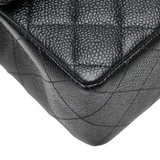 シャネル ココマーク チェーン ミニショルダーバッグ ブラック キャビアスキン レディース CHANEL 【中古】