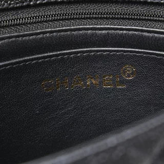 シャネル ココマーク チェーン ミニショルダーバッグ ブラック キャビアスキン レディース CHANEL 【中古】