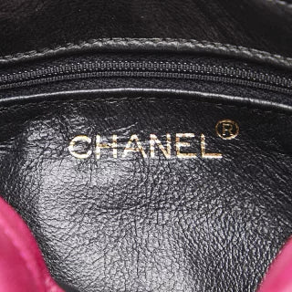 シャネル ココマーク マトラッセ タッセル チェーン ショルダーバッグ ピンク ラムスキン レディース CHANEL 【中古】