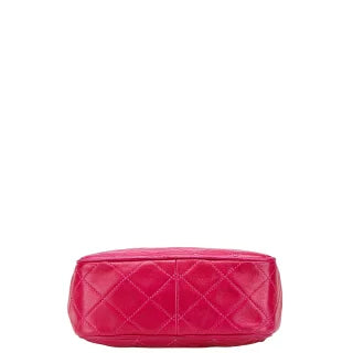 シャネル ココマーク マトラッセ タッセル チェーン ショルダーバッグ ピンク ラムスキン レディース CHANEL 【中古】