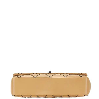 シャネル ココマーク マトラッセ ワイルドステッチ チェーン ショルダーバッグ ベージュ ラムスキン レディース CHANEL 【中古】