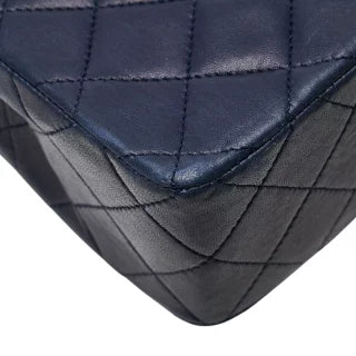 シャネル ココマーク マトラッセ チェーン ショルダーバッグ ネイビー ラムスキン レディース CHANEL 【中古】