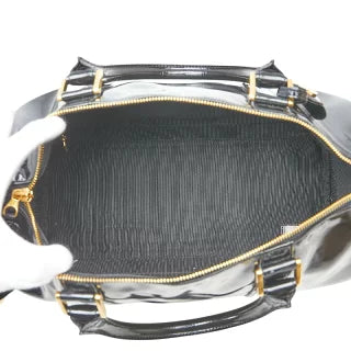 シャネル ココマーク ボストンバッグ ショルダーバッグ 2WAY ブラック パテントレザー レディース CHANEL 【中古】
