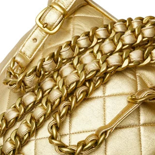 シャネル ココマーク マトラッセ リュック バックパック ゴールド ラムスキン レディース CHANEL 【中古】