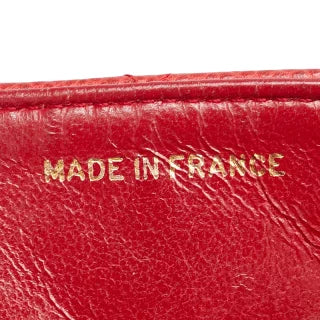 シャネル ダイアナ ココマーク チェーン ショルダーバッグ レッド キャビアスキン レディース CHANEL 【中古】