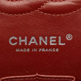 シャネル ココマーク マトラッセ25 ダブルフラップ チェーン ショルダーバッグ レッド キャビアスキン レディース CHANEL 【中古】