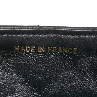 シャネル ココマーク マトラッセ チェーン ショルダーバッグ ブラック ホワイト ラムスキン レディース CHANEL 【中古】
