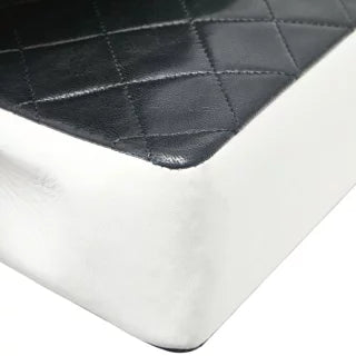 シャネル ココマーク マトラッセ チェーン ショルダーバッグ ブラック ホワイト ラムスキン レディース CHANEL 【中古】