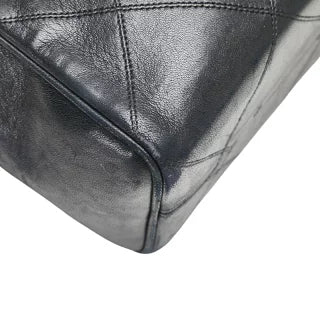 シャネル デカココマーク ビコローレ チェーン ショルダーバッグ ブラック ラムスキン レディース CHANEL 【中古】