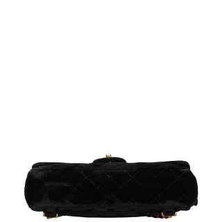 シャネル マトラッセ25 ココマーク チェーン リュック バックパック ブラック ベロア レザー レディース CHANEL 【中古】