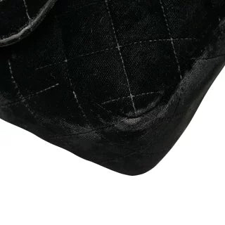 シャネル マトラッセ25 ココマーク チェーン リュック バックパック ブラック ベロア レザー レディース CHANEL 【中古】