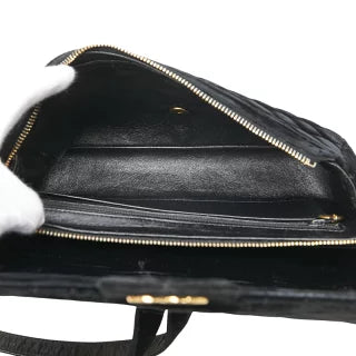 シャネル マトラッセ25 ココマーク チェーン リュック バックパック ブラック ベロア レザー レディース CHANEL 【中古】
