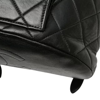 シャネル マトラッセ ココマーク ゴールド金具 チェーン リュック バックパック ブラック ラムスキン レディース CHANEL 【中古】