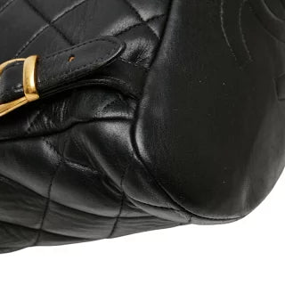 シャネル マトラッセ ココマーク ゴールド金具 チェーン リュック バックパック ブラック ラムスキン レディース CHANEL 【中古】