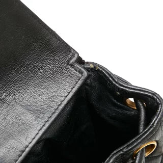 シャネル マトラッセ ココマーク ゴールド金具 チェーン リュック バックパック ブラック ラムスキン レディース CHANEL 【中古】
