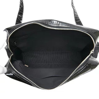 シャネル マトラッセ 斜め掛け ショルダーバッグ ブラック パテントレザー レディース CHANEL 【中古】