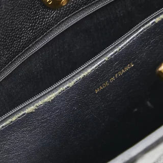 シャネル マトラッセ ココマーク チェーン トートバッグ ワンショルダーバッグ ブラック キャビアスキン レディース CHANEL 【中古】