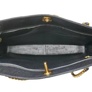 シャネル マトラッセ ココマーク チェーン トートバッグ ワンショルダーバッグ ブラック キャビアスキン レディース CHANEL 【中古】