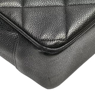 シャネル マトラッセ ココマーク チェーン トートバッグ ワンショルダーバッグ ブラック キャビアスキン レディース CHANEL 【中古】