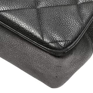 シャネル マトラッセ ココマーク チェーン トートバッグ ワンショルダーバッグ ブラック キャビアスキン レディース CHANEL 【中古】