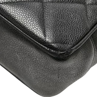 シャネル マトラッセ ココマーク チェーン トートバッグ ワンショルダーバッグ ブラック キャビアスキン レディース CHANEL 【中古】