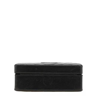 シャネル シェブロン Vステッチ ショルダーバッグ ブラック ラムスキン レディース CHANEL 【中古】