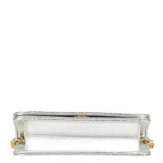 シャネル マトラッセ ココマーク チェーン ショルダーバッグ シルバー レザー レディース CHANEL 【中古】