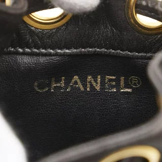 シャネル ココマーク チェーン ショルダーバッグ ブラック ラムスキン レディース CHANEL 【中古】
