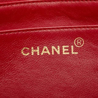 シャネル シェブロン V字ステッチ ココマーク ハンドバッグ ショルダーバッグ 2WAY レッド ラムスキン レディース CHANEL 【中古】