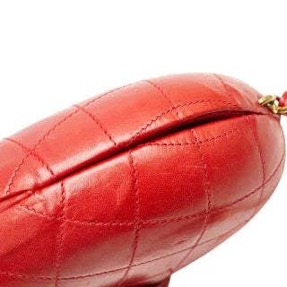 シャネル マトラッセ ココマーク ポーチ レッド ラムスキン レディース CHANEL 【中古】