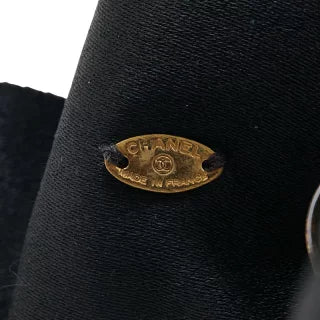 シャネル ココマーク リボン バレッタ ブラック サテン レディース CHANEL 【中古】