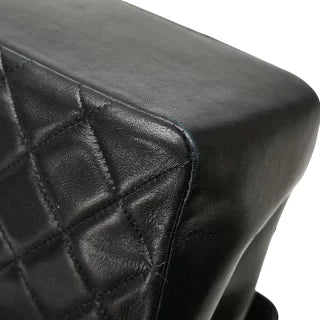 シャネル マトラッセ ココマーク ハンドバッグ トップハンドル ブラック ラムスキン レディース CHANEL 【中古】