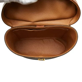 セリーヌ マカダム バニティバッグ ショルダーバッグ 2WAY ブラウン PVC レザー レディース CELINE 【中古】