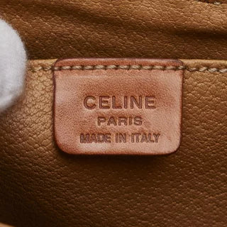 セリーヌ マカダム バニティバッグ ショルダーバッグ 2WAY ブラウン PVC レザー レディース CELINE 【中古】