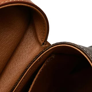 セリーヌ マカダム バニティバッグ ショルダーバッグ 2WAY ブラウン PVC レザー レディース CELINE 【中古】