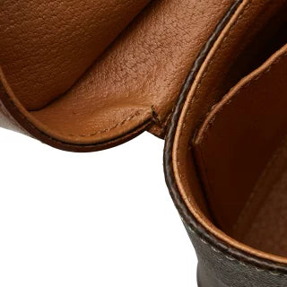 セリーヌ マカダム バニティバッグ ショルダーバッグ 2WAY ブラウン PVC レザー レディース CELINE 【中古】