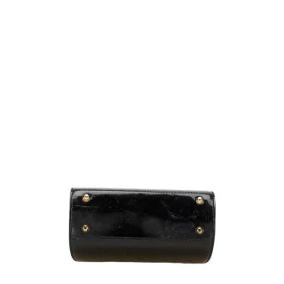 ディオール ハンドバッグ ショルダーバッグ 2WAY ブラック ゴールド パテントレザー レディース Dior 【中古】