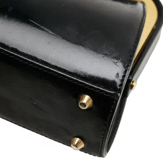 ディオール ハンドバッグ ショルダーバッグ 2WAY ブラック ゴールド パテントレザー レディース Dior 【中古】