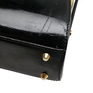 ディオール ハンドバッグ ショルダーバッグ 2WAY ブラック ゴールド パテントレザー レディース Dior 【中古】