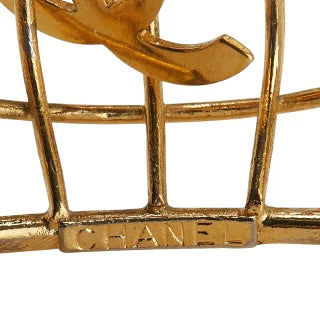 シャネル ヴィンテージ ココマーク 鳥かご イヤリング ゴールド メッキ レディース CHANEL 【中古】