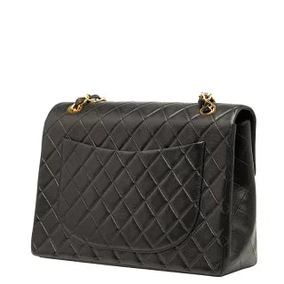 シャネル ココマーク デカマトラッセ34 斜め掛け チェーン ショルダーバッグ ブラック レザー レディース CHANEL 【中古】
